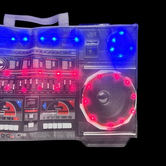 Retro Light Up Boombox Costume for Adults Youth Foam-Backed - Picture 8 of 8
